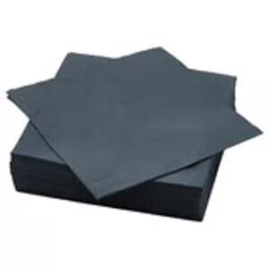 IKEA FANTASTISK Dark Gray Paper Napkins 50-Pack 15.75" Square Versatile Value